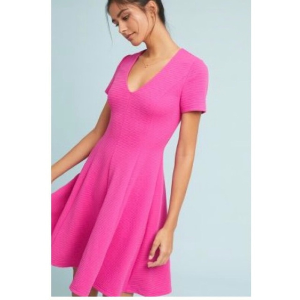 Anthropologie hutch hot pink mini cocktail dress size XS